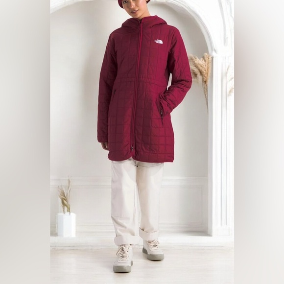 THE NORTH FACE Junction Insulated Parka Women’s Long Jacket Beetroot Small - Picture 4 of 13